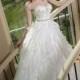 Ball Gown Sweetheart Organza Natural Waist Chapel Train Unique Bridal Gowns - Compelling Wedding Dresses