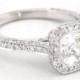 Asscher cut diamond bezel engagement ring 1.75ctw