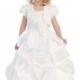 Elegant Princess Spaghetti Straps Floor Length Taffeta & Lace Flower Girl Dress - Compelling Wedding Dresses