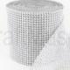 Silver 4.75"x10 Yards Diamond Sharp Mesh Wrap Roll Sparkle Rhinestone Crystal Ribbon