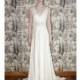 Temperley London - 2013 - Madison Sleeveless Silk Satin A-Line Wedding Dress with V-Neckline and Embroidered Belt - Stunning Cheap Wedding Dresses