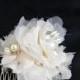 Vintage Floral  Hair Comb, Cream Champagne Blush Flower Comb, Bridal Vintage Accent  Hair Piece, Wedding Accessory Bridal Accessories
