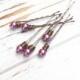 Purple pearl bobby pins wire wrapped beaded hair accessories for womens hair accessories bohemian hair pins wedding rustic wedding hair pins