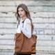 Sale Womens Leather Shoulder Tote Bag, Handmade Leather Bag, Honey Brown Soft Leather Bag, Leather Hobo Bag