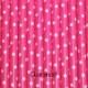 Hot Pink with TINY White Polka Dot Paper Straws