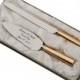Personalized For Free Wedding Cake Server and Knife Set With Gold Hammered Style Handles In Gold And Silver Tone Cake Knife Server Set
