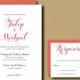 Printable Custom DIY Wedding Invitation - Tulip Chic Calligraphy