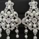 Chandelier Wedding Earrings Bridal Earrings Statement Bridal Earrings Art Deco Wedding Jewelry Pearl Crystal Earrings Great Gatsby Vintage