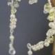Pearl Crystal Earrings Sterling Silver Wedding Jewelry for Bridesmaids Pale Yellow Soft Grey Crystal Ivory Pearl Teardrop Bridal Earrings