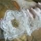 Ivory Satin and Lace Garter
