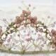 Handmade Wedding Tiara, Vintage Components Flower Heirloom Tiara, Handmade British Made One of a Kind Pink Wirework Tiara with Swarovski