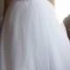 White sweetheart neckline tulle ball gown wedding dress