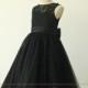 Black Flower Girl Dresses First Communion Dresses Lace Tulle Beautiful Dresses for Grils