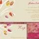Modern Tulips Custom Wedding Invitation Suite with RSVP cards and address labels