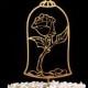 Enchanted Rose Wedding Cake Topper - Beauty and the Beast Keepsake Wedding Cake Toppers, Disney Wedding Cake Topper