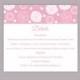DIY Wedding Details Card Template Editable Word File Instant Download Printable Details Card Floral Pink Details Card Rose Information Card
