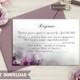 DIY Wedding RSVP Template Editable Word File Instant Download Rsvp Template Printable RSVP Cards Eggplant Rsvp Card Flower Rsvp Template