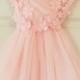 Flower Girl Dress-  Flower Girl Dress-  Light Pink Birthday Girl Dress- Peagent Pink Dress Toddler- Girls  Lace Dresses