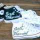 Hand Painted Just Married Converse - Black Canvas Chucks