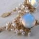White Gold Filled Earrings, Pearl White Earrings, Cluster Earrings, Bridal Pearl Earrings, White Pearls, Birthstone Earrings, White Jewelry