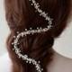 Wedding hair vine, Pearl hair vine, Bridal Hair Vine, Long Pearl hair vine, Bohemian bridal headpiece, Hair Accessories, Hair Jewelry