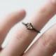 Simple Engagement Ring, Raw Gemstone Jewelry, White Raw Diamond Engagement Ring, Organic Rough Wedding Ring, Dainty Boho, Avello Graduation