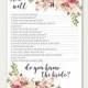 How Well Do You Know The Bride, Bridal Shower Game, Bridal Shower Activity, Floral Bridal Shower Game, Printable Game, Instant Download Game