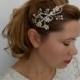 Bridal Headband, Crystal Wedding Headband, Crystal and Rhinestone Headband, Bridal Tiara, Pearl Bridal Headband, Bridal Hair Piece - Thalia