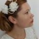 Bridal Headpiece with Flowers, Flower Headpiece, Flower Hair Comb, Bridal Flower Hairpiece, Flower Comb, Floral Headpiece, Floral Hair Piece