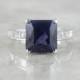 Spectacular, Our Finest Indigo Sapphire from Sri Lanka, Set in White Gold 31FY96-P