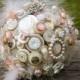 The "Something Old'' Vintage Button and Brooch Bouquet