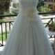 Polka Dot Tea Length Wedding Dress With Colourful Petticoat