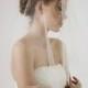 Circle wedding veil with blusher, ivory wedding veil, short wedding veil, drop veil, blusher veil, Elegance - Style V12