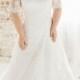 Plus Size Vintage Beaded Lace Wedding Dress- Plus Size Up To 28W