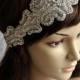 Luxury Rhinestone Headband, Bridal Headband, Wedding Headpiece, Flapper 1920s Ribbon tie on Bridal Headband,wedding bridesmaid headband