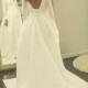Long Sleeves Open Back Simple Free Custom Handmade Wedding Dress, Elegant Prom Dress, WD0250
