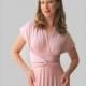 Pastel pink Infinity Dress - floor length  wrap dress
