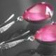 Peony Pink Crystal Earrings Swarovski Peony Pink Rhinestone Silver CZ Earrings Wedding Pastel Pink Crystal Earrings Pink Silver Jewelry