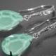 Mint Green Crystal Earrings Swarovski Light Green Rhinestone Silver CZ Earrings Wedding Pastel Green Crystal Earrings Mint Green Jewelry