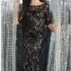 Black/Nude Laced Long Gown by Alyce Black Label - Color Your Classy Wardrobe