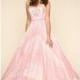 Peach Parfait Mac Duggal 11076H - Ball Gowns Long Lace Dress - Customize Your Prom Dress