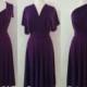 Plum purple infinity dress Bridesmaids dress  Convertible Dress