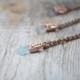 small raw aquamarine pendant crystal necklace gift for women bridesmaid necklace gemstone aquamarine jewelry copper electroforming