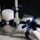 Silver Navy Ring Bearer Pillow   Flower Girl Basket   Unity candles  Silvet Navy Wedding Candles   Wedding Basket & Ring Holder Pillow Set