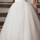 Strapless Sweetheart Tea Length Tulle Wedding Dress