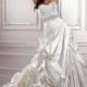 Schulterfreies Sweetheart Ausschnitt Satin Brautkleid mit plissierten Mieder - Festliche Kleider 