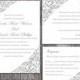 Wedding Invitation Template Download Printable Wedding Invitation Editable Silver Invitation Gray Invitation Elegant Floral Invitation DIY