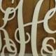 Wooden Monogram - Unfinished Vine Script Monogram - Monogram Door Hanger - Monogram Bridesmaid Gift - Wedding Monogram - Wood Letter