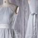 2017 Light Gray Chiffon Bridesmaid Dress, A Line Wedding Dress with Belt, Ruched Bodice Party Dress, Short Cocktail Dress Knee Length (H282)