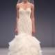Charming Trumpet/Mermaid Sweetheart Beading Lace Ruffles Floor-length Organza Wedding Dresses - Dressesular.com